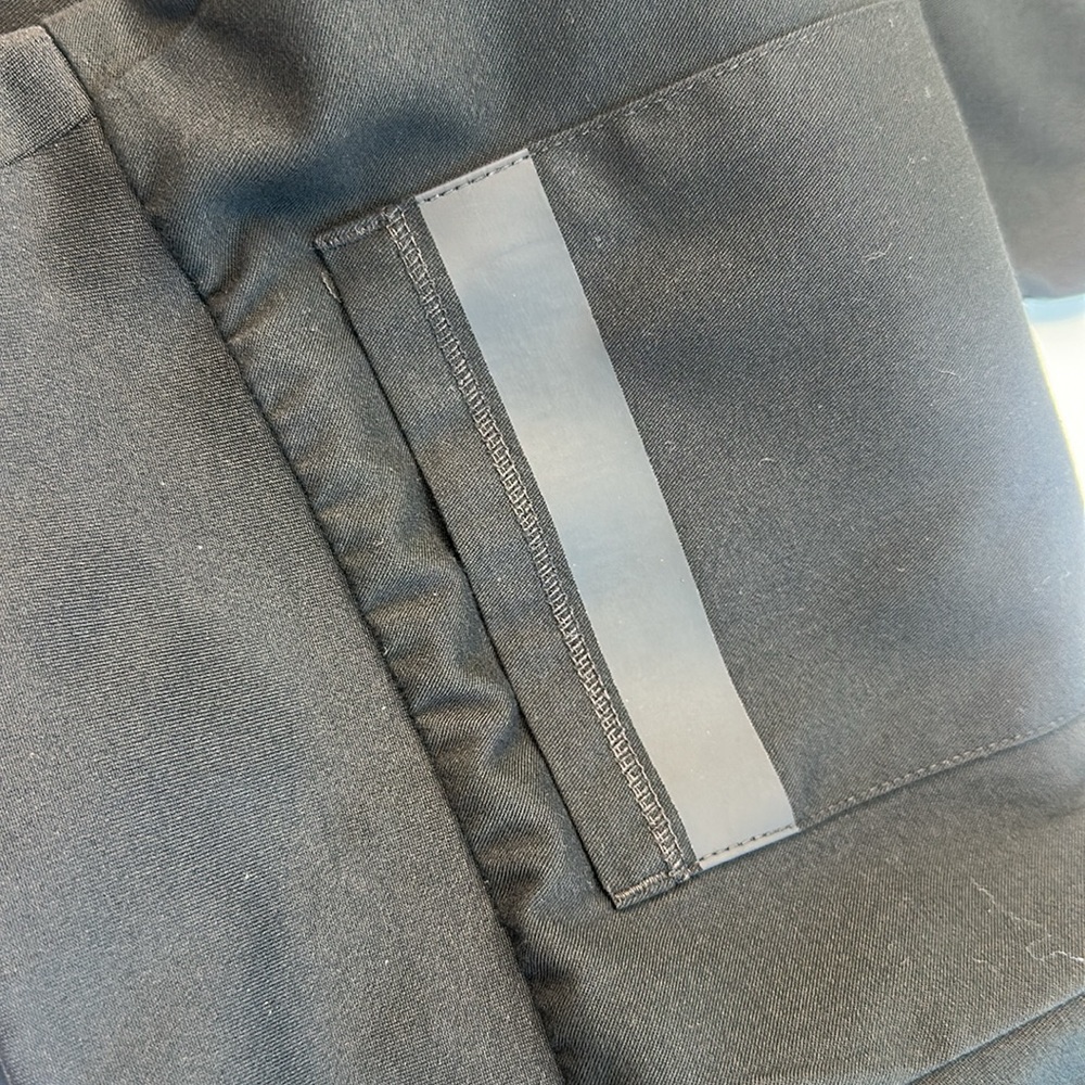 Black jogger scrub Pants with Reflective Stripes - Picture 5 of 6